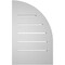 Ekena Millwork Quarter Round Top Left Surface Mount PVC Gable Vent w/ 2"W x 2"P Brickmould Sill Frame, 14"W x 22"H GVPQL14X2203SF - alternate 3